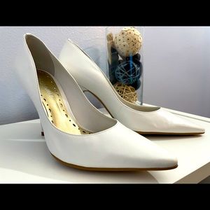 BCBGirls Pure White Pearl Pumps